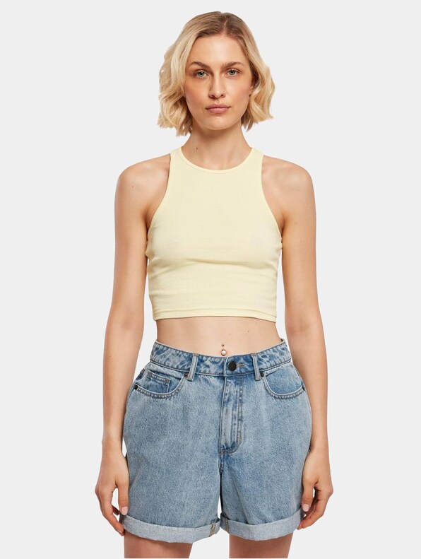Ladies Cropped Rib -2
