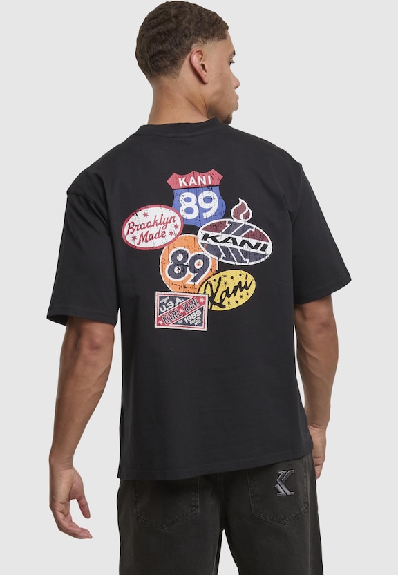 Retro Patch Print T-Shirt-1