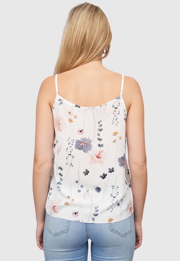 77 Träger Top Crepe Material Floral Print-1