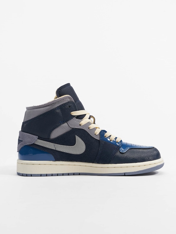 Air Jordan 1 Mid Se Craft Sneakers Obsidian/White French Blue-3