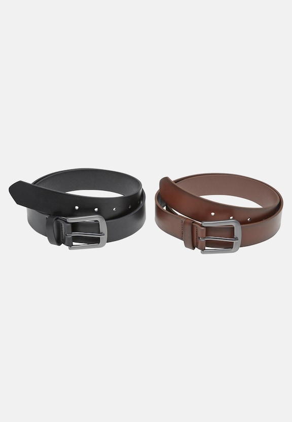 Easy Synthetic Leather Belt 2-Pack-0