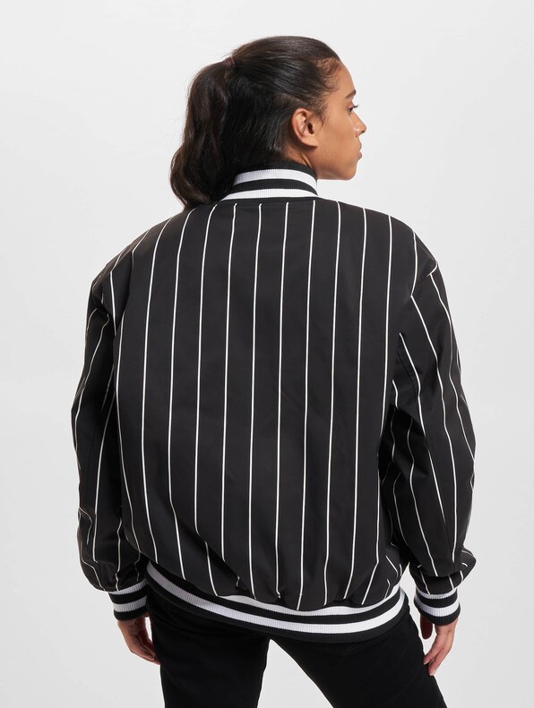 Tommy Jeans Pinstripe Letterman Bomberjacke-1