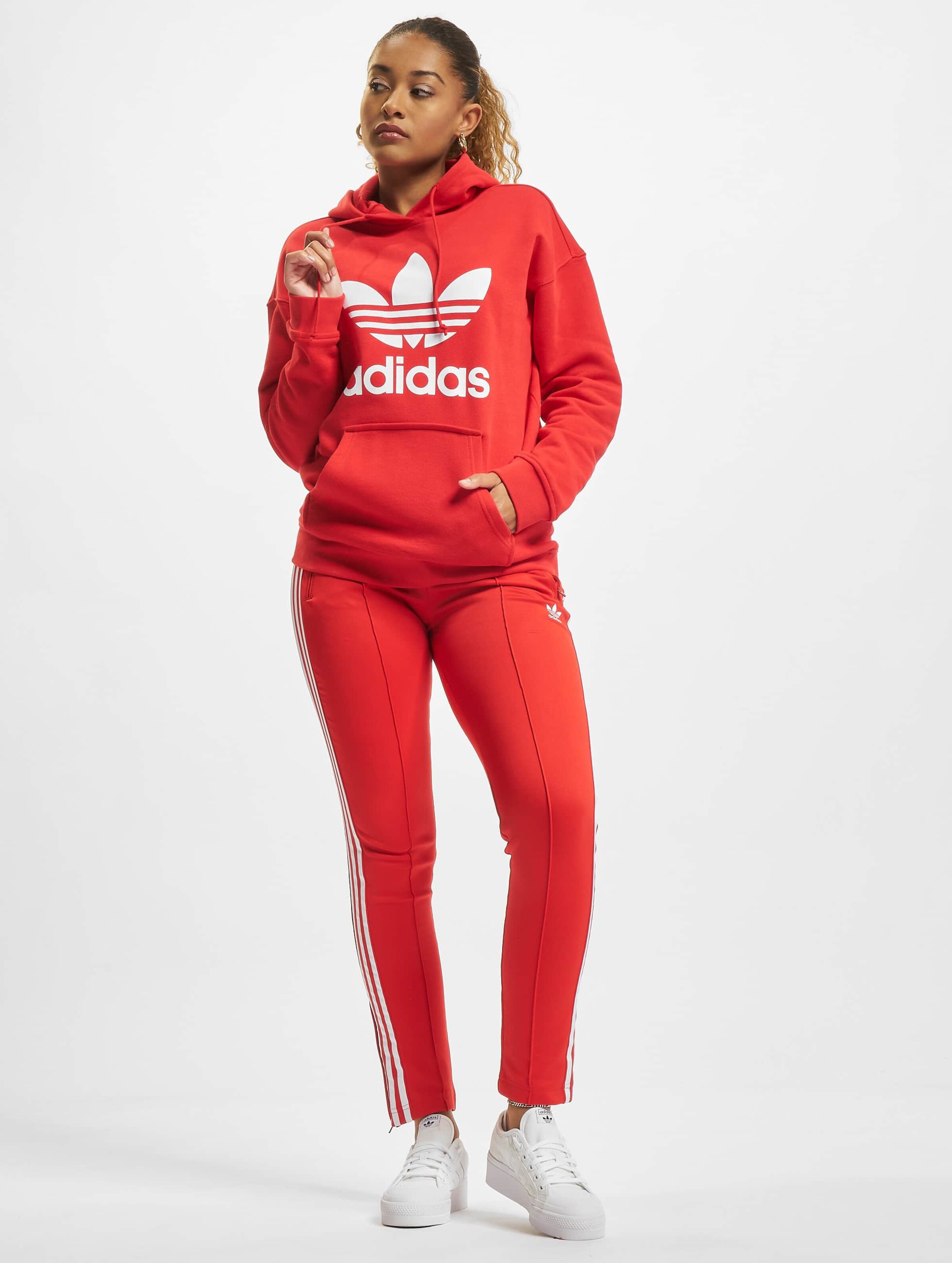 Adidas originals red sale tracksuit womens