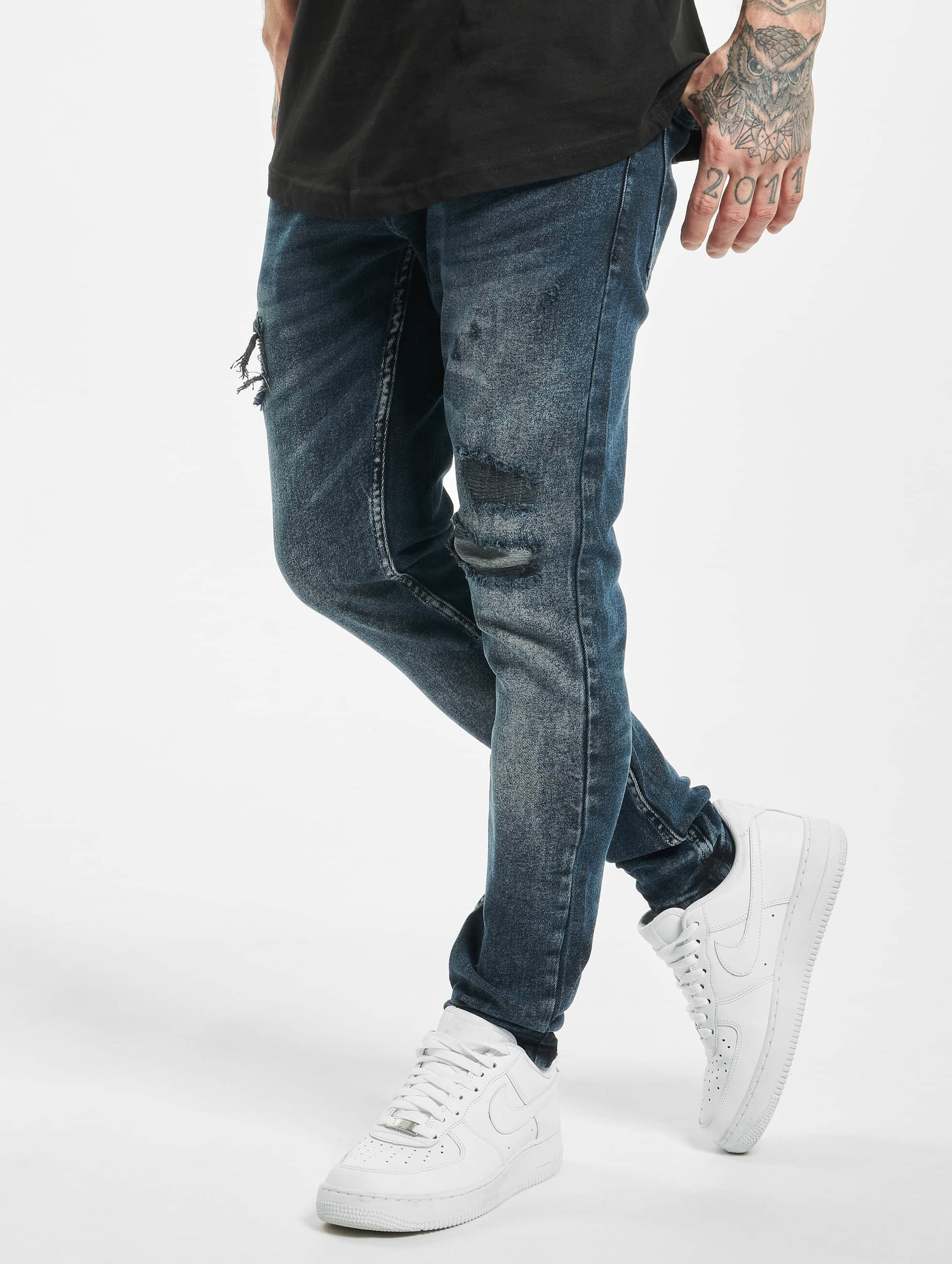 2Y Tino Skinny Jeans Männer,Unisex op kleur blauw, Maat 31