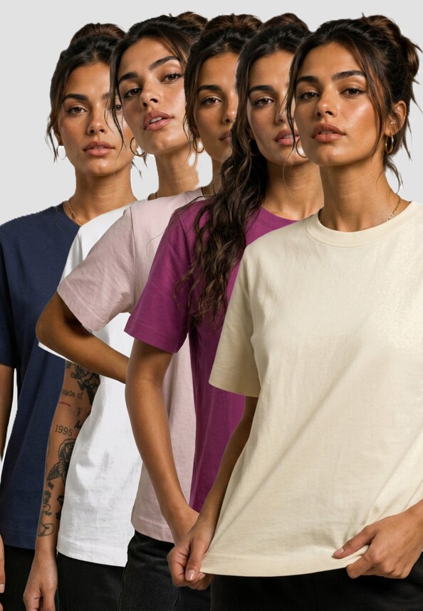 Ladies Basic Boxy 5-Pack-0