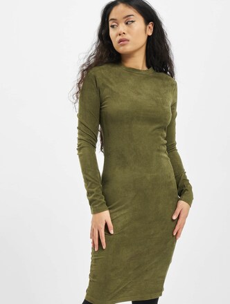 Ladies Peached Rib Dress LS