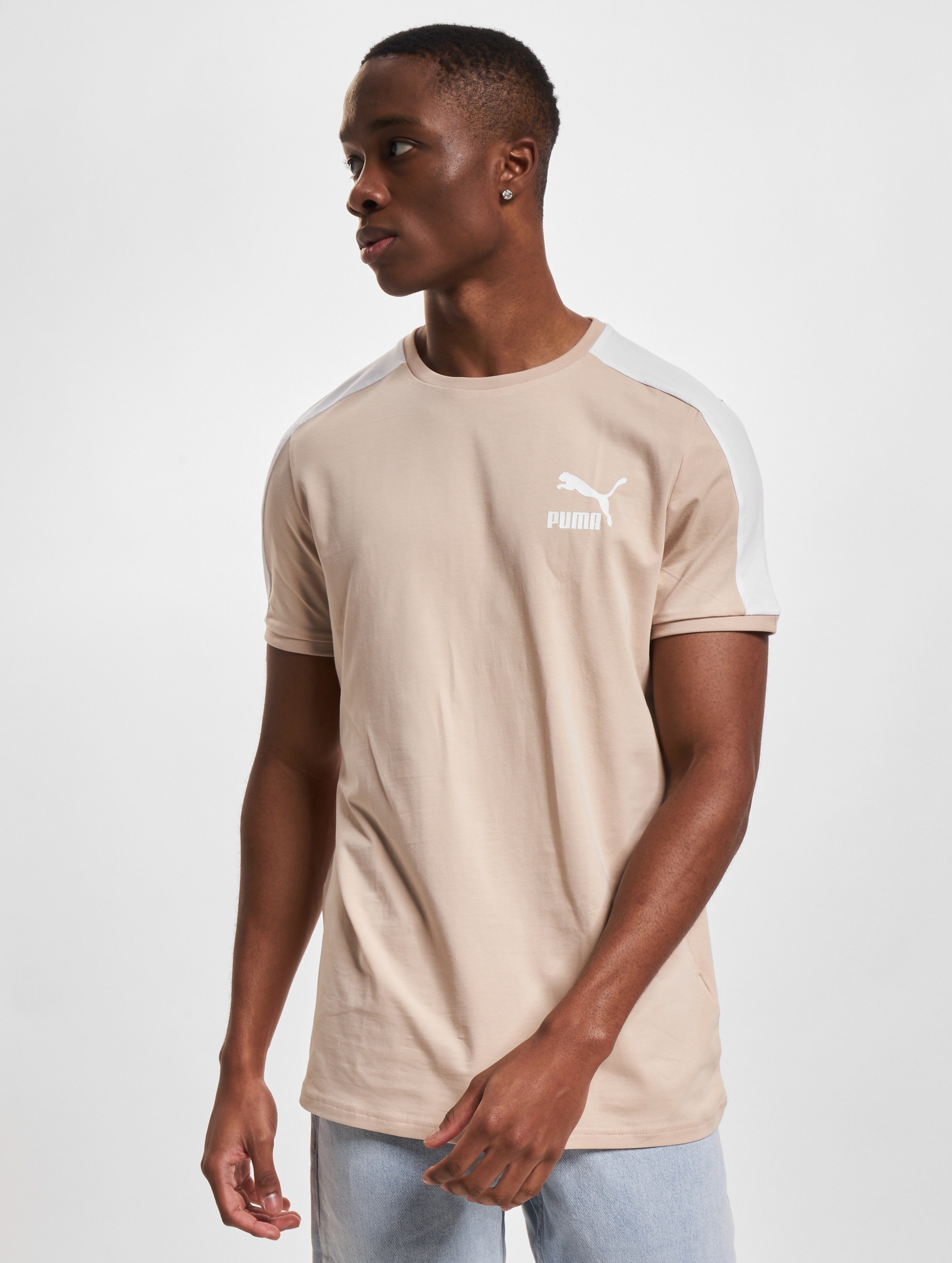 Puma T-Shirt Mannen op kleur beige, Maat XXL