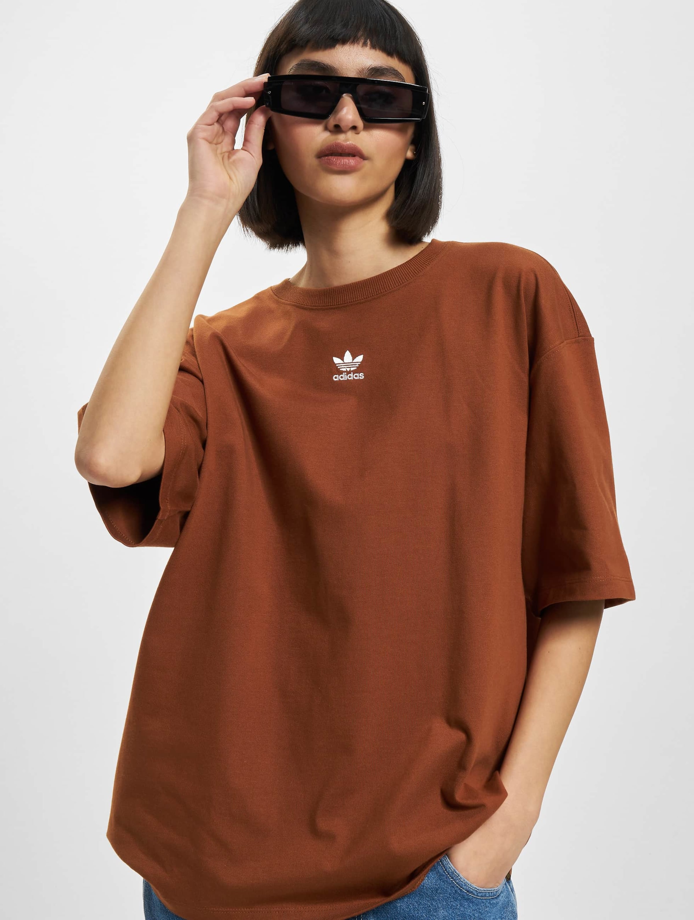 adidas Originals Adidas T-Shirt Dust Vrouwen op kleur bruin, Maat XXS