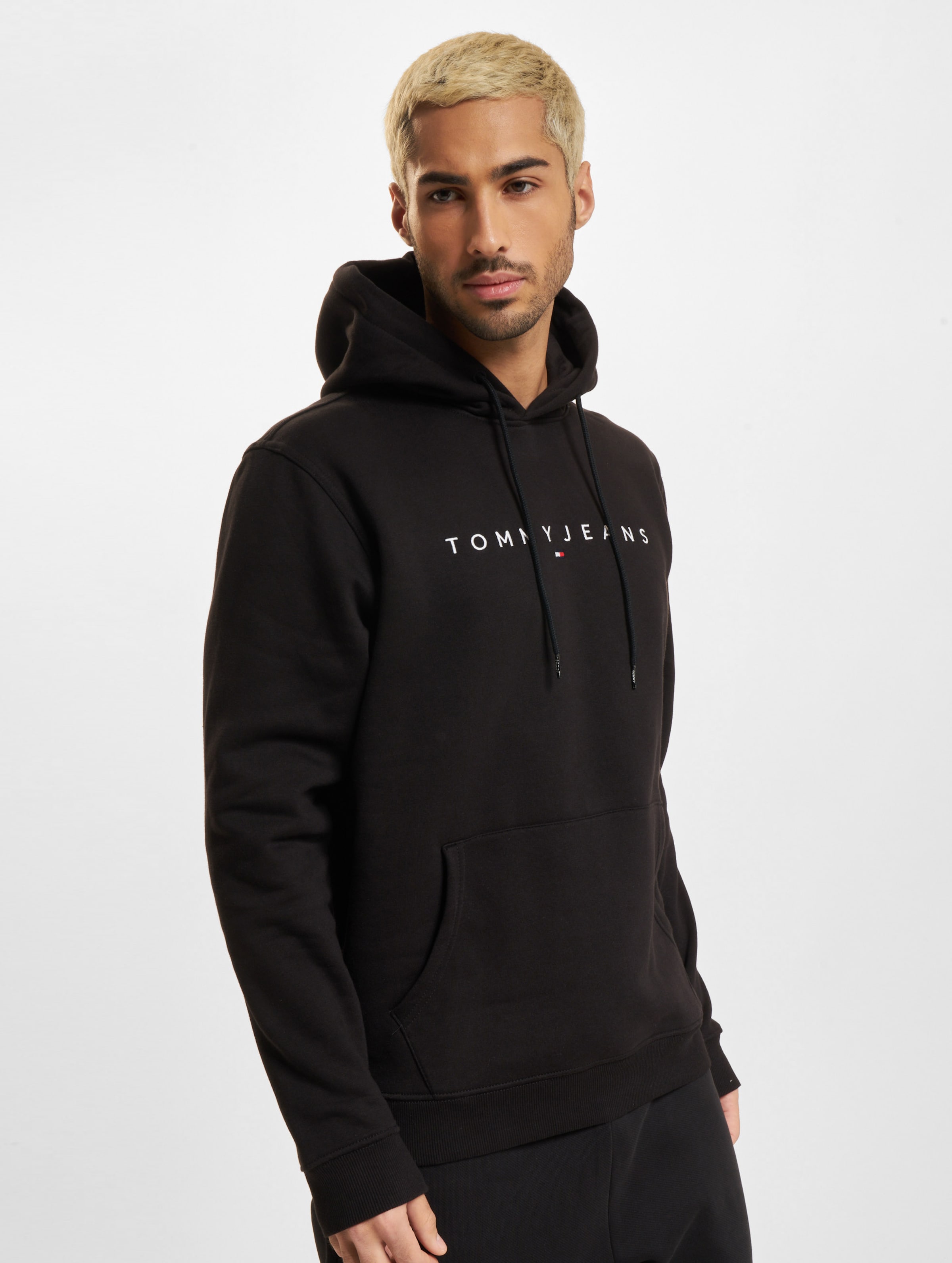 Tommy Jeans Linear Logo Hoodie- Zwart - M