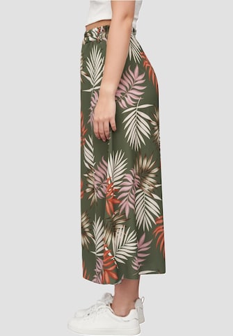 Cloud5ive Damen Longform Rock mit Allover Blätter Print