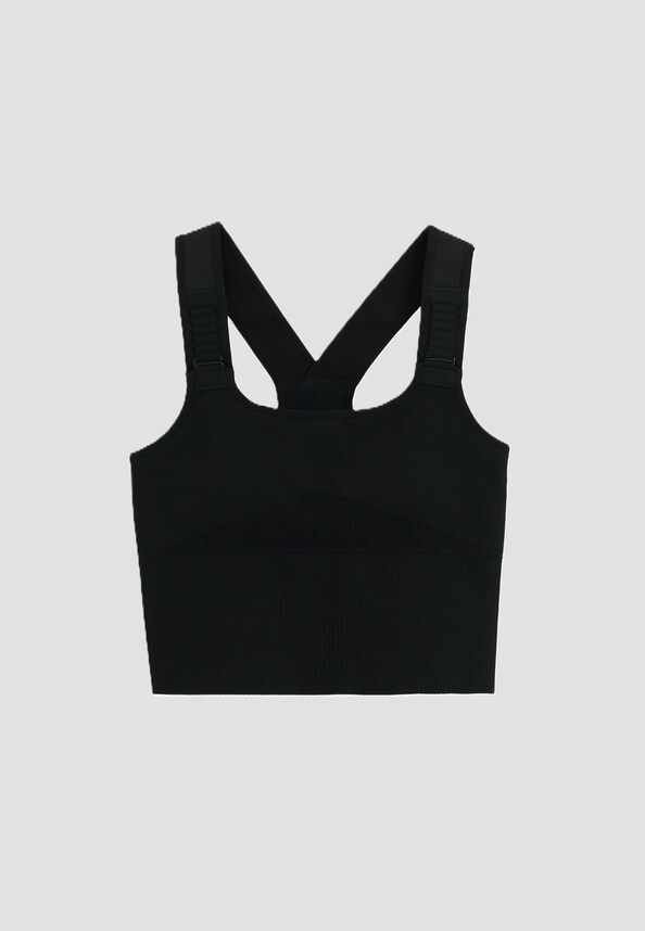 Ribbed Seamless High Support Bralette-9