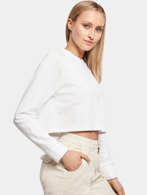 Ladies Terry Cropped Crew-2
