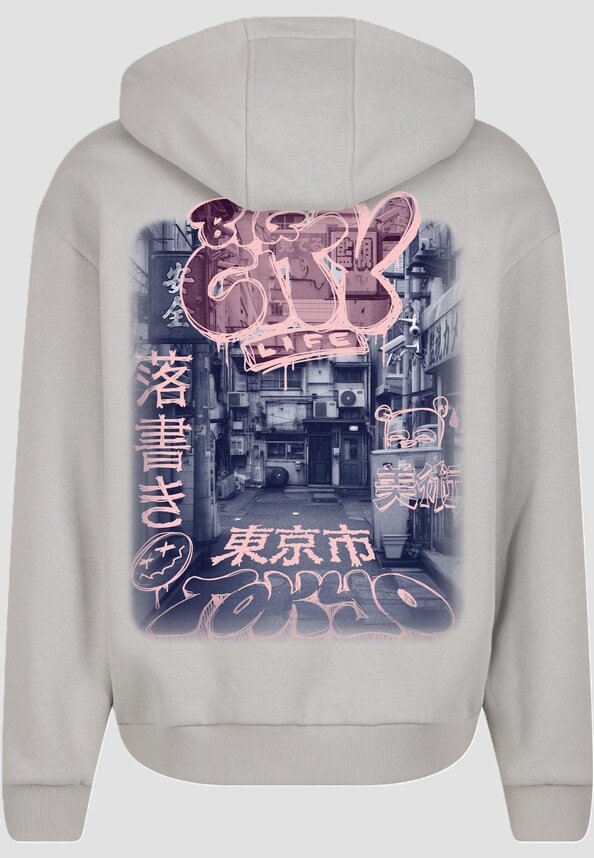 Tokyo City Life Fluffy Zip Hoody-3