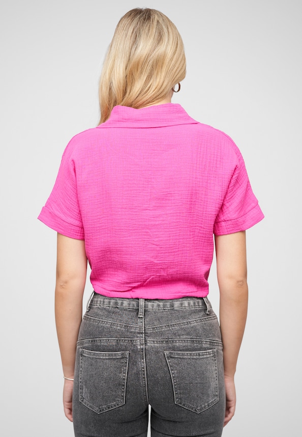 4er Knopfleiste und Blumen Print-1