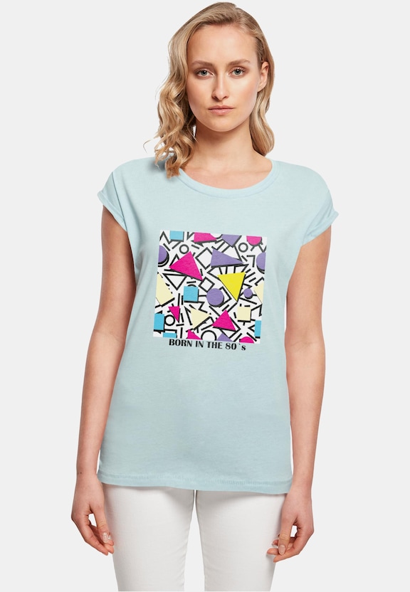 Ladies Geometric Retro Extended Shoulder-0