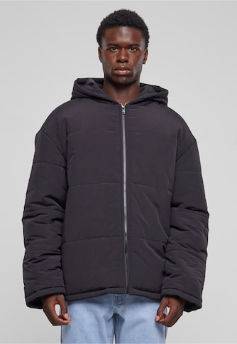 Hooded Block Puffer Jacket
