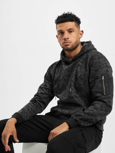 Urban Classics FLUFFY HOODY - Sweat zippé - black/noir