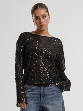 Urban Classics Ladies Sequins Longsleeves