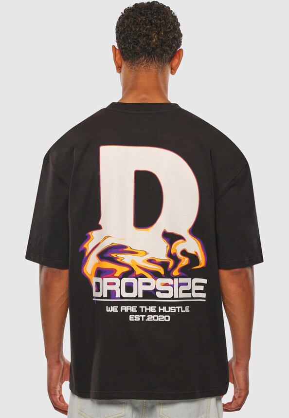 Dropsize Heavy Oversize Melting Logo T-Shirt-1