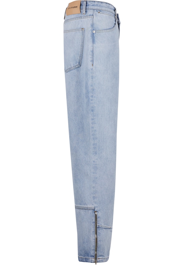 Neal Zipper Baggy Jeans-6