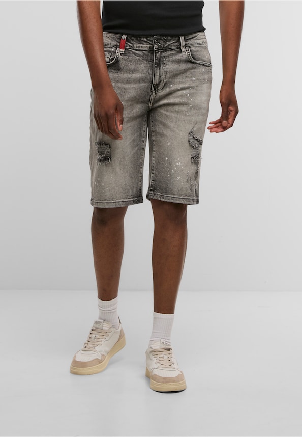 Victor Ripped Slim Fit Shorts-0