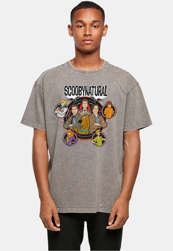 Scooby - Natural Characters Acid Washed Oversized Tee-0