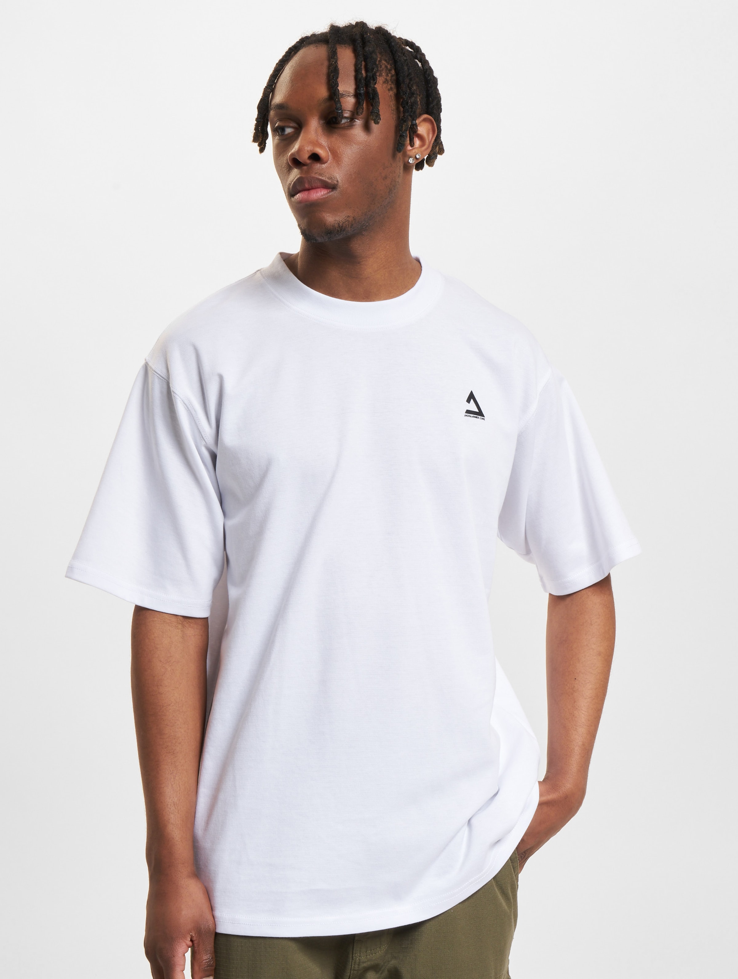 Jack & Jones Triangle Crew Neck T-Shirts Mannen op kleur wit, Maat XS