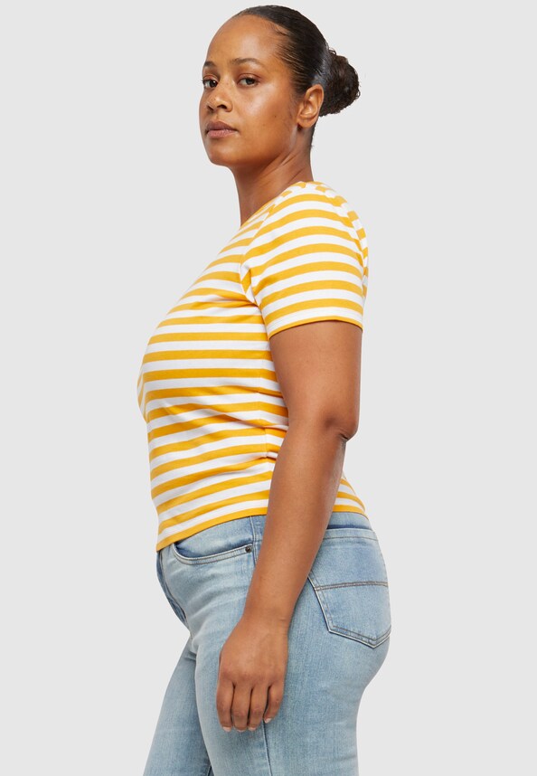 Ladies Short Striped Tee-13