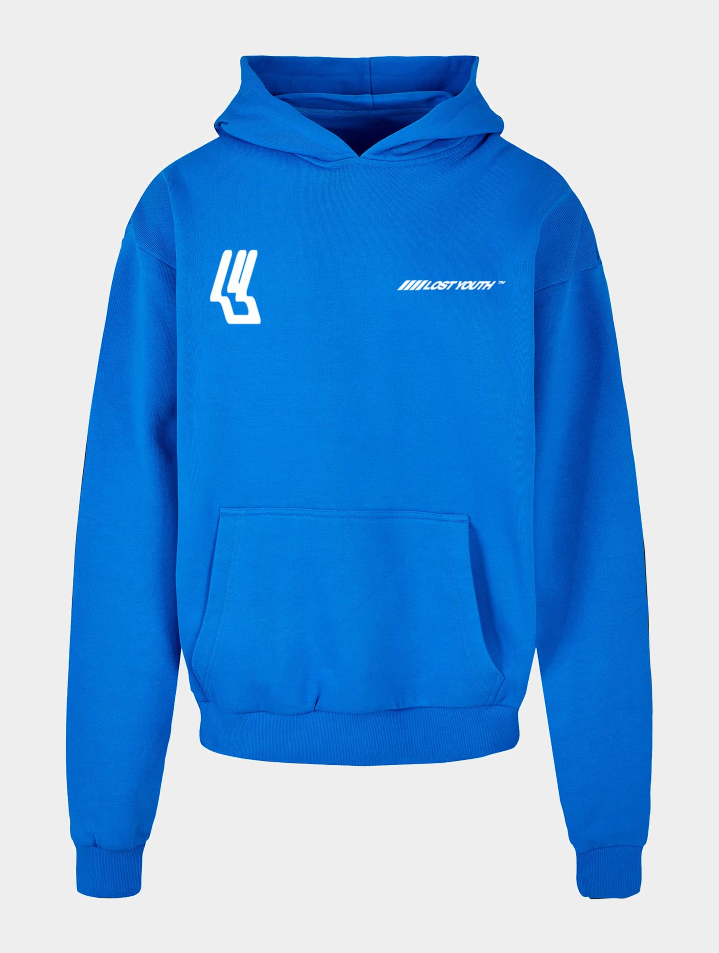 Lost Youth LY HOODY - ICON V.2 Mannen op kleur blauw, Maat 5XL