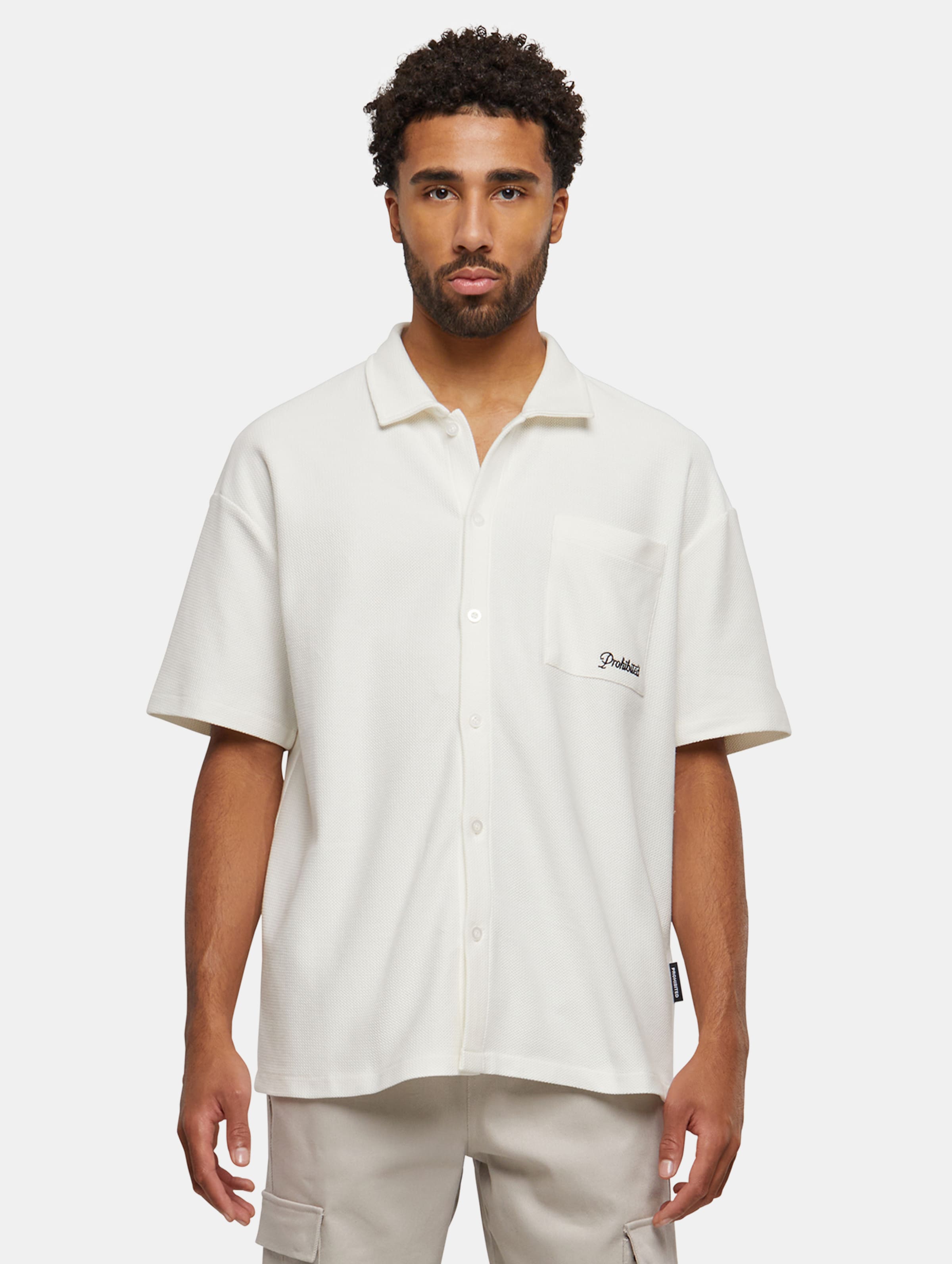 Prohibited Structure Hemden Männer,Unisex op kleur wit, Maat XL