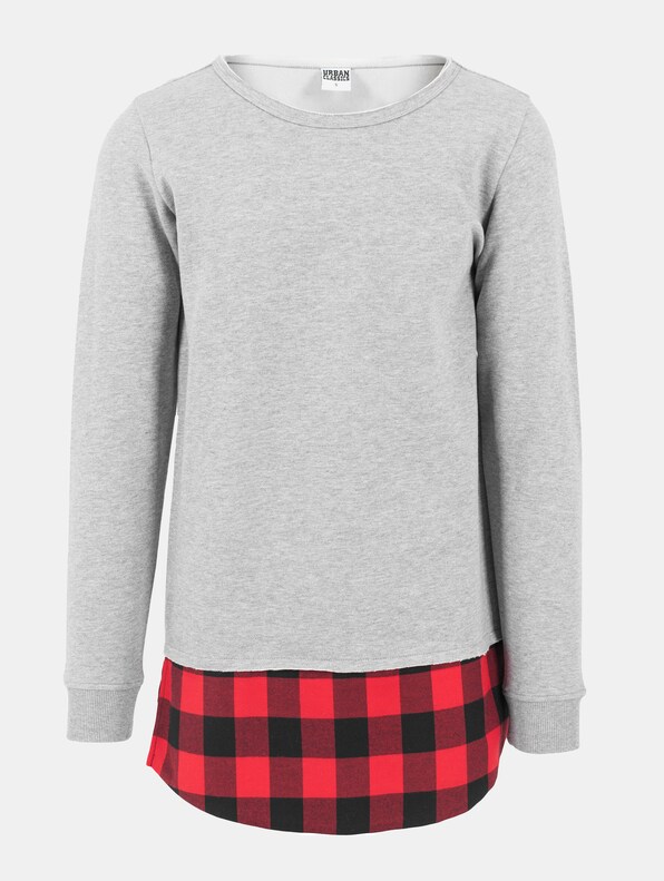 Long Flanell Bottom Open Edge Crewneck-3