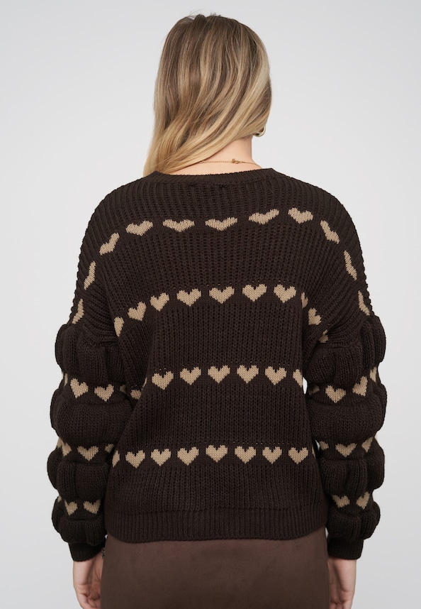 Knit Sweater with hearts-1