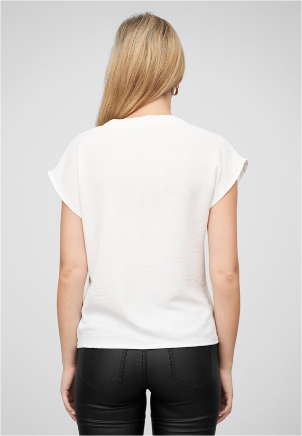 Musselin Bluse mit V-Ausschnitt-1