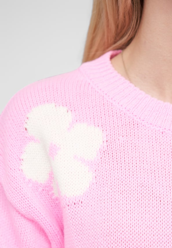 Cloud 5ive Crewneck Knit Sweater with Flowers-5