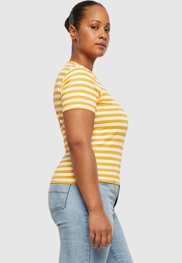 Ladies Short Striped Tee-12