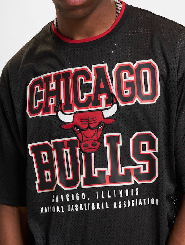 NBA Patch Oversize Mesh T-Shirts Chicago Bulls-3