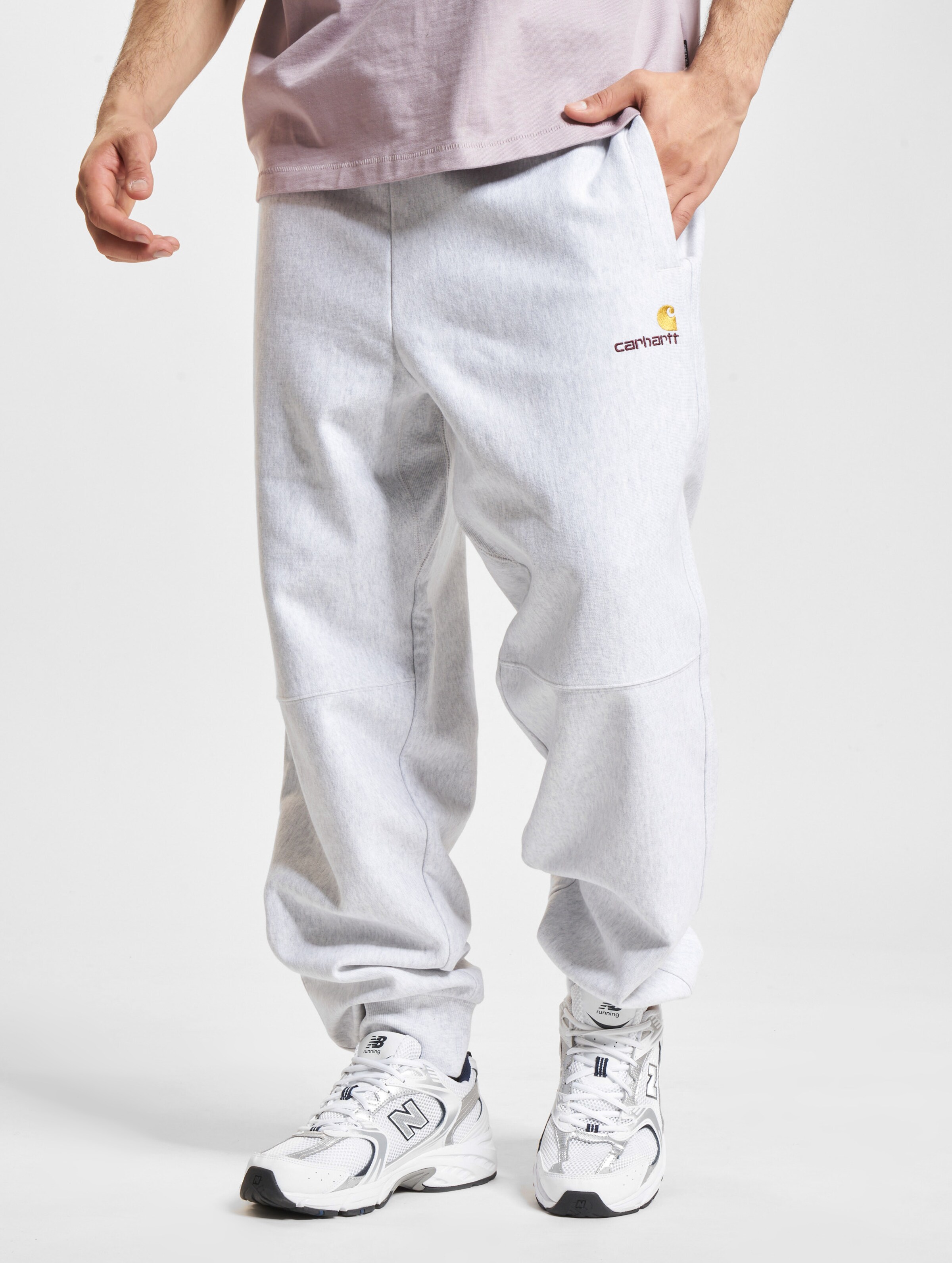 Carhartt WIP Wip American Script Sweat Pants Männer,Unisex op kleur grijs, Maat XXL