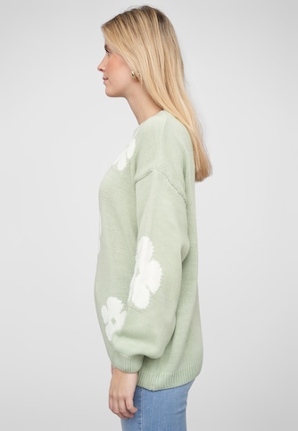 Cloud 5ive Crewneck Knit Sweater with Flowers