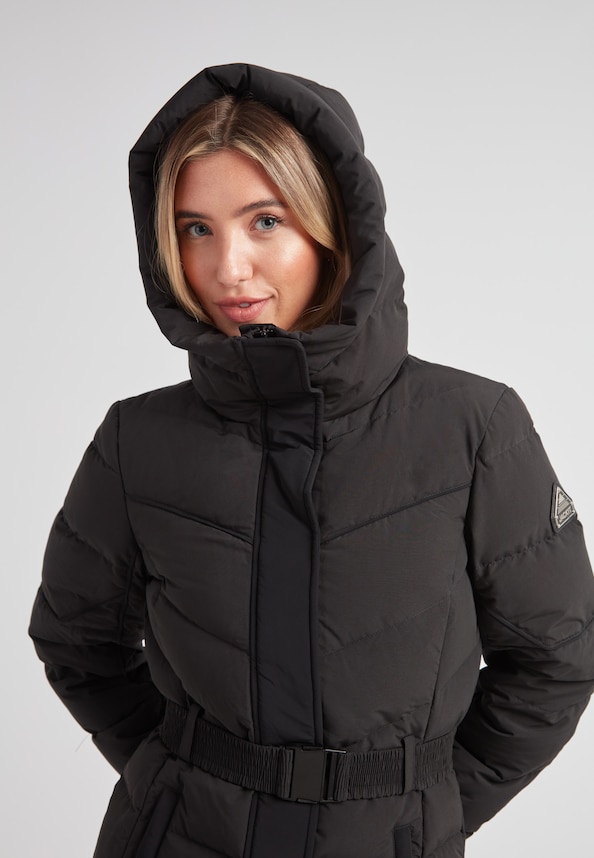 DIAMOND BELTED PUFFER COAT MATT-5