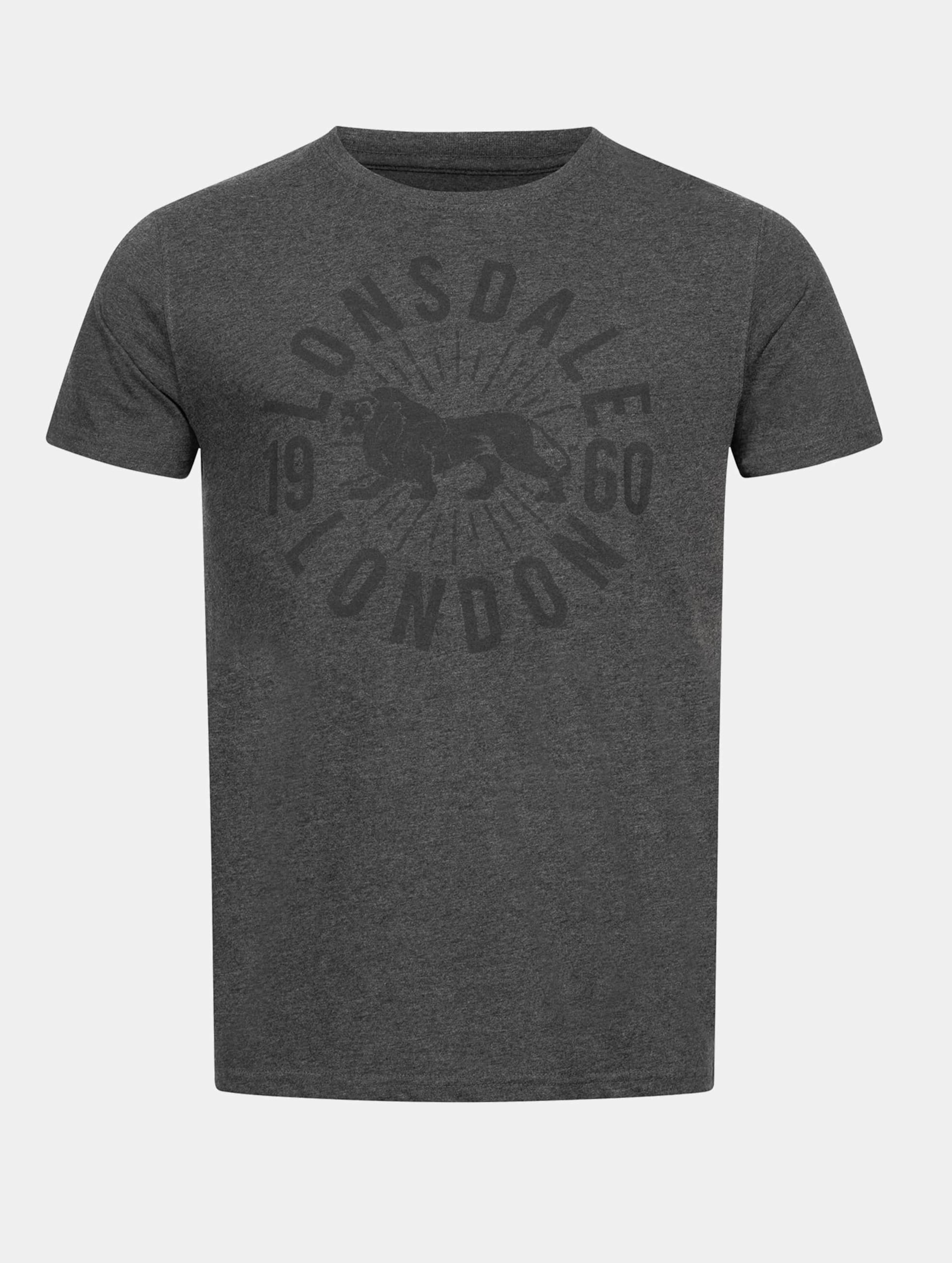 Lonsdale London Warmwell T-Shirt Mannen op kleur grijs, Maat 3XL