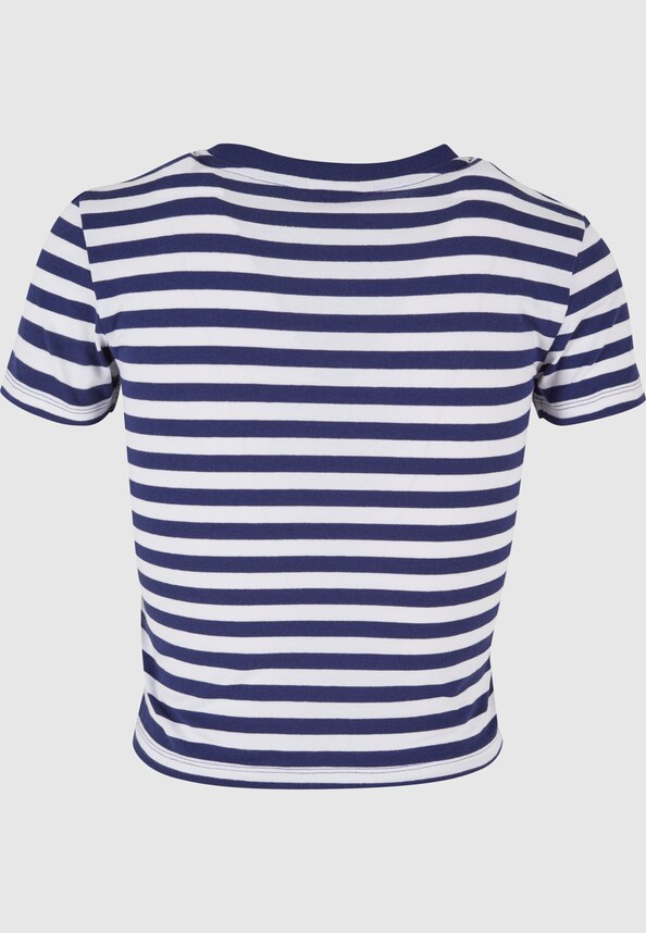 Ladies Short Striped Tee-4