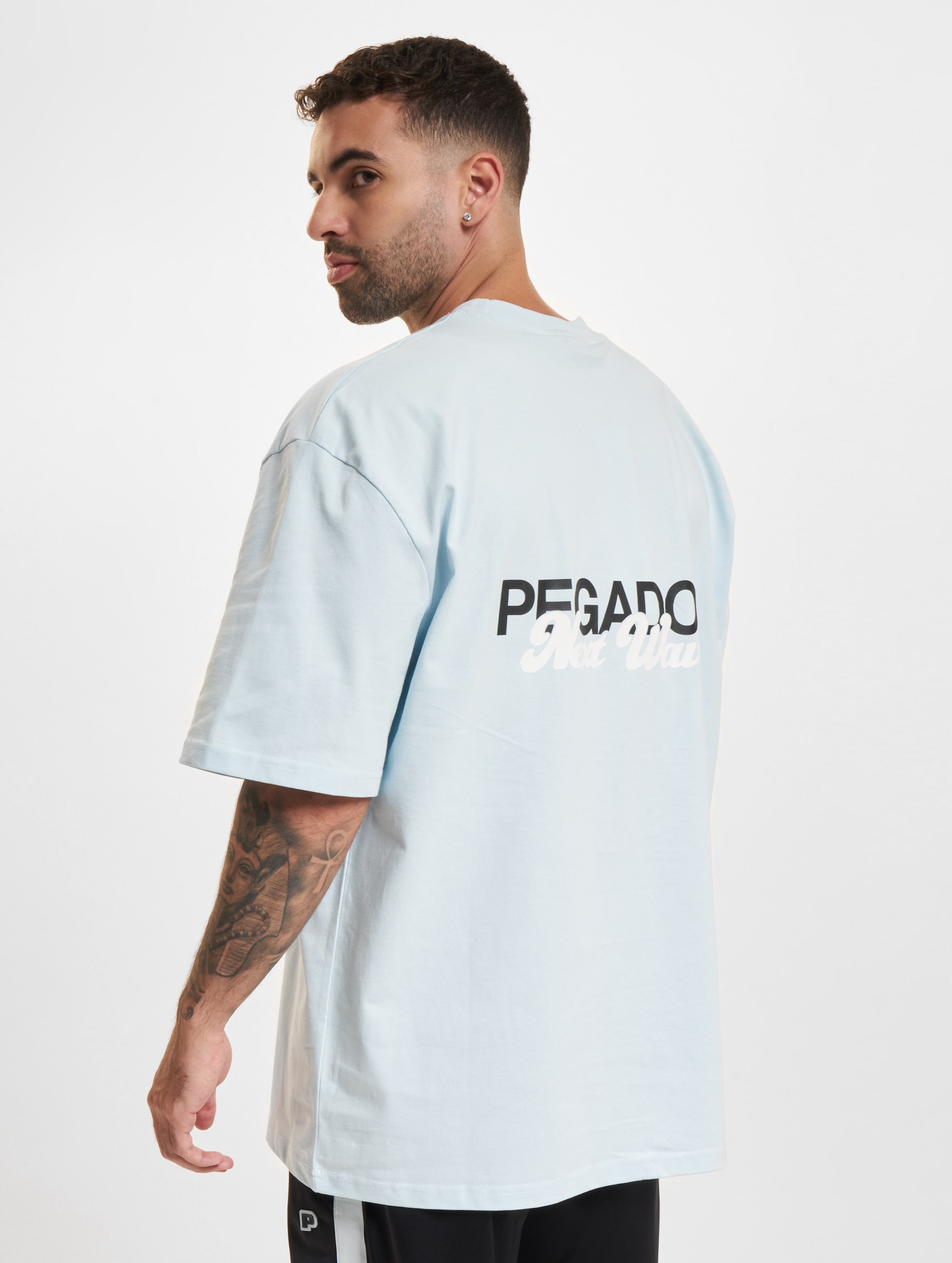 PEGADOR Aleso Oversized T-Shirts Männer,Unisex op kleur blauw, Maat XXL