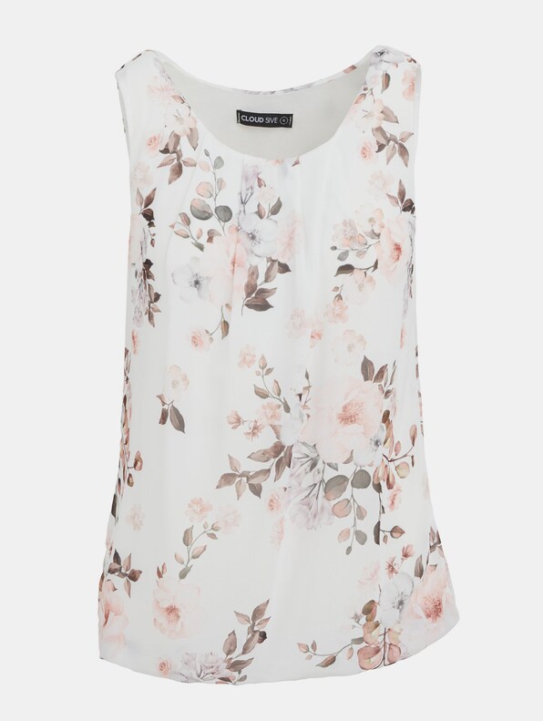 Cloud5ive Chiffon Flower Print Tops-3