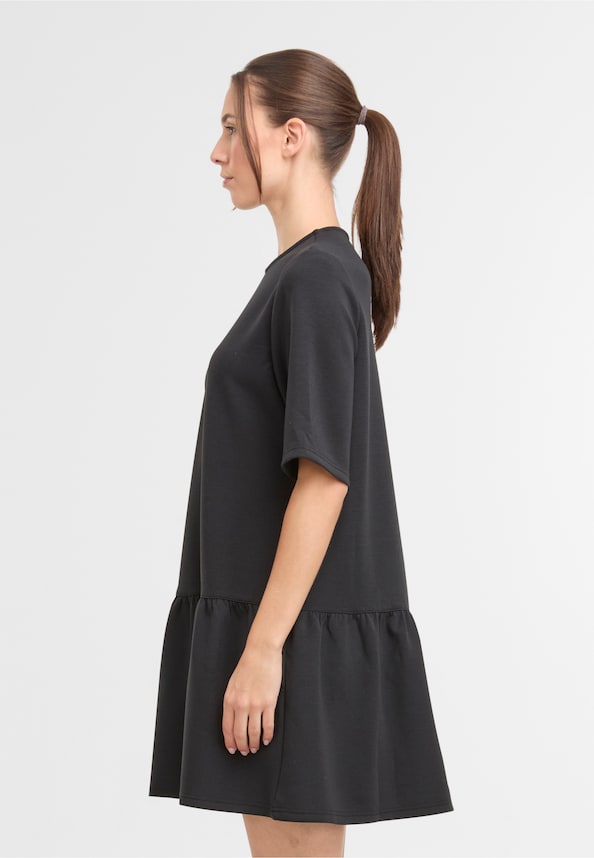 NMMANDY S/S PEPLUM SCUBA DRESS JRS FWD-2