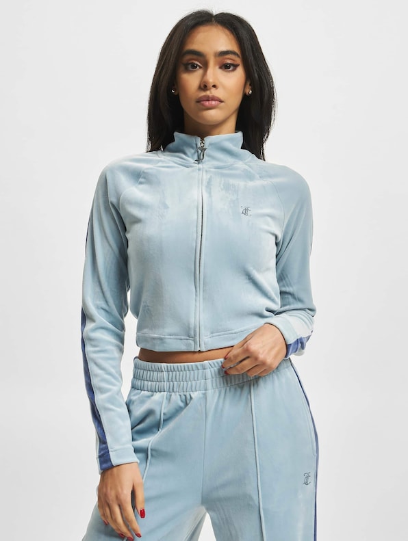 Juicy Couture Velour Cropped Tracktop Blue-2