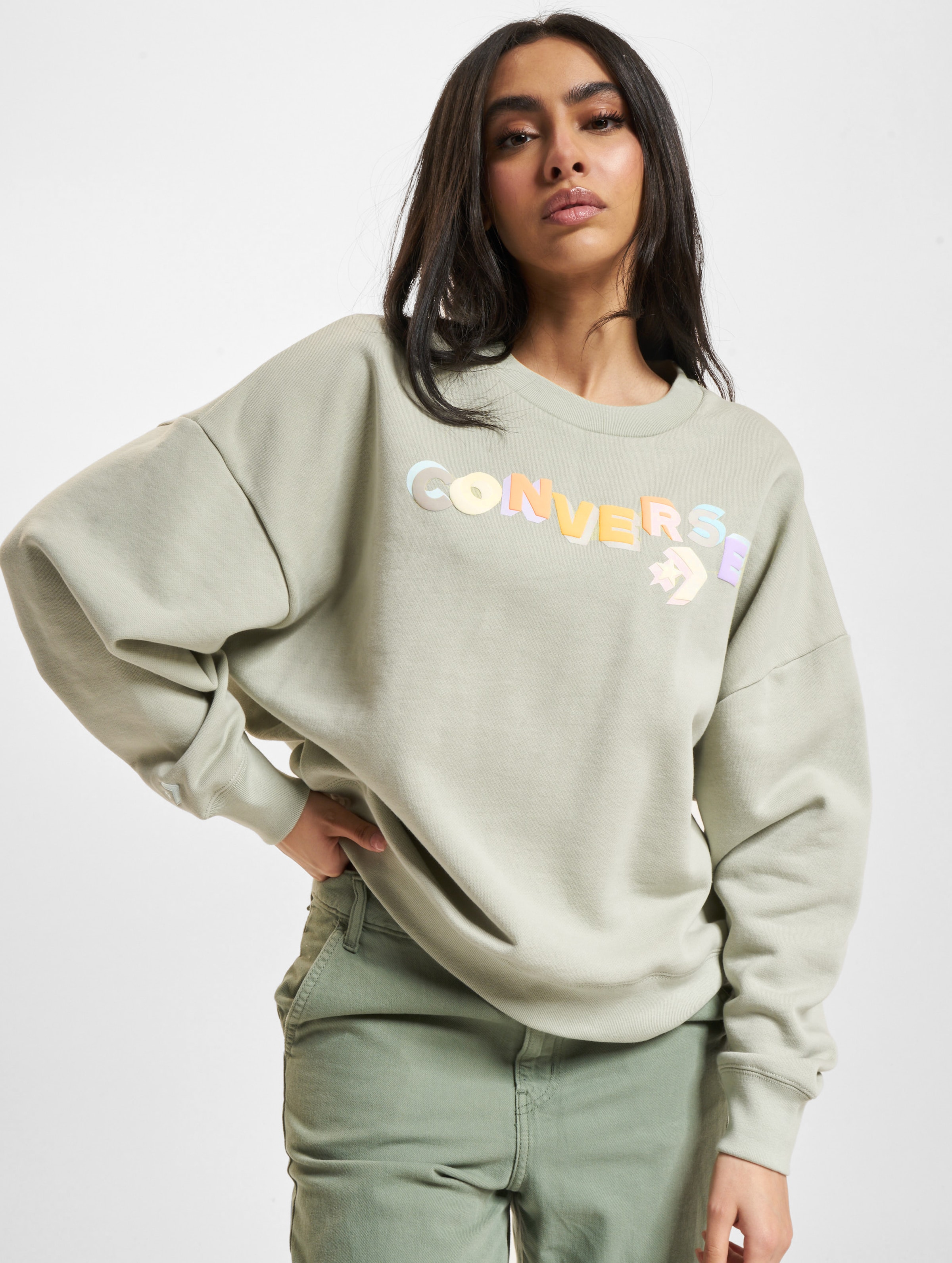 Converse Heavyweight Graphic Sweater Frauen,Unisex op kleur groen, Maat M