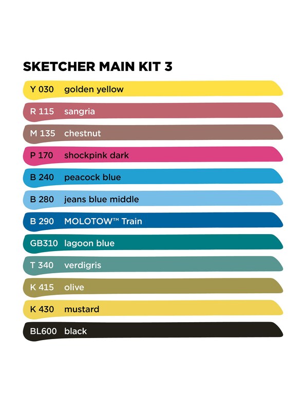 Sketcher Set 12pcs Main Kit 3-3