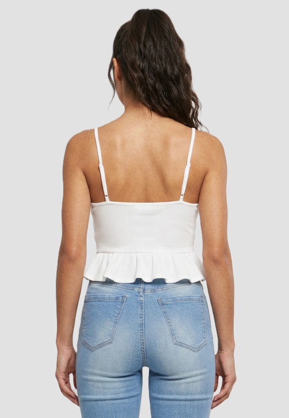 Ladies Waffle Pique Ruffle-1