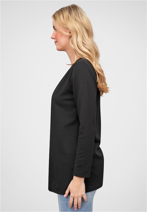 Cloud5ive Damen Strickjacke offener ribbed Cardigan-3