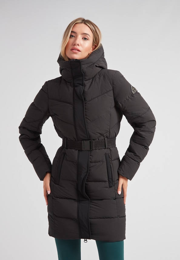 DIAMOND BELTED PUFFER COAT MATT-0